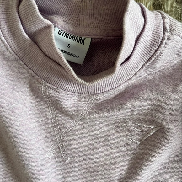 Gymshark Rest Day Sweats Cropped Pullover - Aura Lilac Marl - Small - Picture 8 of 8